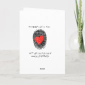 Carte Secret Admirer Coeur Doigt Empreinte Amour (Dos)