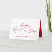 CARTE SECRET ADMIRER RED WHTE MODERN CUSTOM VALENTINES  (Devant)