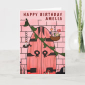 Carte Secret Porte Fée Conte Dessin Fille Anniversaire (Devant)