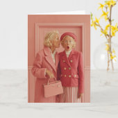 Carte Secrets roses et style surpris (Fleur jaune)