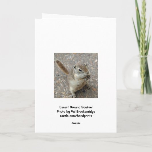 Carte Sécureuil terrestre du désert Salutations d'annive (Dos)