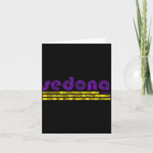 Carte Sedona arizona rétro vintage patiné randonnée