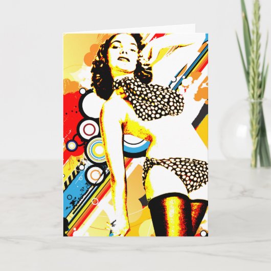 Carte Séduction Nostalgique - Polka Dottie (Devant)