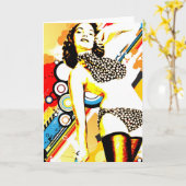 Carte Séduction Nostalgique - Polka Dottie (Fleur jaune)