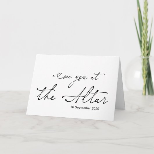 Carte See You At The Altar Bride Groom Wedding Day (Devant)