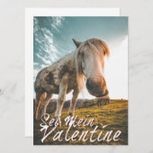 Carte Sei mein Valentin mit schauenden Pferd V2.0 (Devant / Derrière)
