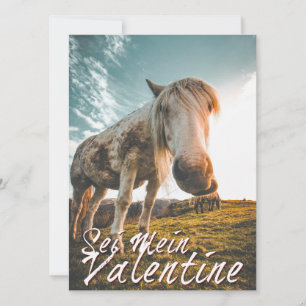 Carte Sei mein Valentin mit schauenden Pferd V2.0