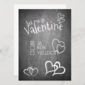 Carte Sei mein Valentine (Devant / Derrière)