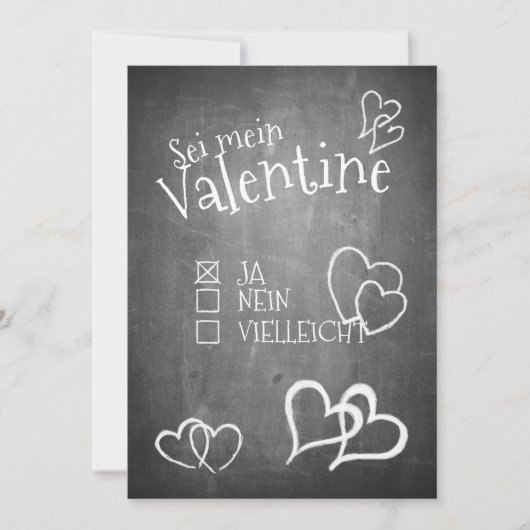 Carte Sei mein Valentine (Devant)