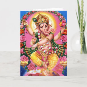 Carte Seigneur Ganesha de danse