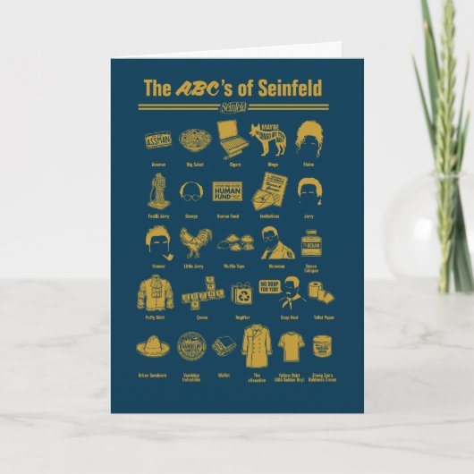 Carte Seinfeld | ABC de Seinfeld Infographie (Devant)