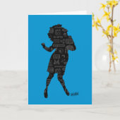 Carte Seinfeld | Elaine Danse Silhouette (Fleur jaune)