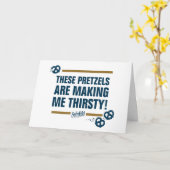 Carte Seinfeld | Graphique de typographie "Ces Pretzels" (Fleur jaune)