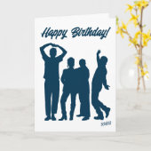 Carte Seinfeld | Groupe Silhouette Anniversaire (Fleur jaune)