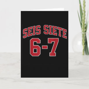 Carte Seis Siete 67 En Espagnol Maillot De Sport Style S