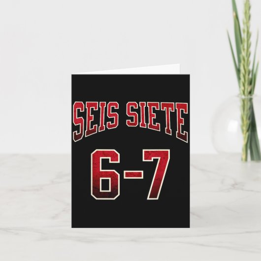 Carte Seis Siete 67 Spanish Srts Jersey Funny Six Seven  (Devant)