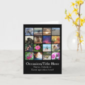 Carte Seize angles arrondis Collage photo ou Instagram (Fleur jaune)