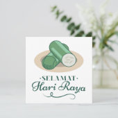 Carte Selemat Hari Raya // Fête de l'Aïd islamique (Debout devant)