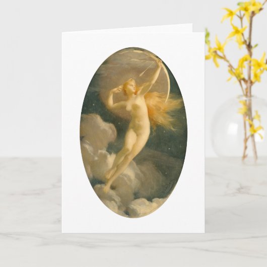 Carte Selene, déesse de la lune | Jules Machard (Fleur jaune)