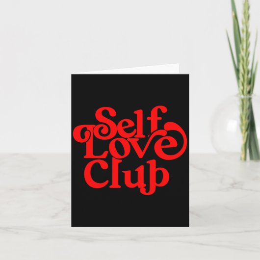 Carte Self Care Club Sitive Aesthetic Self Love Valentin (Devant)