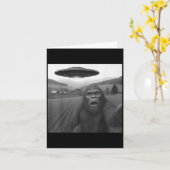 Carte Selfie Bigfoot Avec Alien Ufo Dons Drôle Pour Les (Fleur jaune)