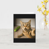 Carte Selfie Chat Chocé Drôle Avec Conception De Mème De (Fleur jaune)