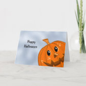 Carte Selfie Citrouille orange d'Halloween (Devant)