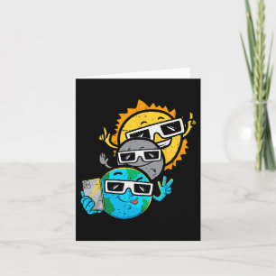 Carte Selfie Terre Lune Chaser Solaire Total Éclipse Sol