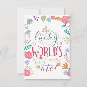 Carte semaine d'appréciation de professeur