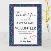 Carte semaine d'appréciation des bénévoles (Fleur jaune)