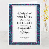 Carte semaine d'appréciation des bénévoles (Fleur jaune)