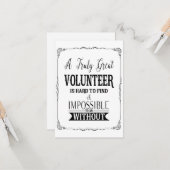 Carte semaine d'appréciation des bénévoles (Devant/Arrière en situation)