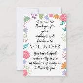 Carte semaine d'appréciation des bénévoles (Devant)