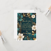 Carte semaine d'appréciation des bénévoles (Devant/Arrière en situation)