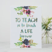 Carte Semaine d'appréciation des enseignants Typographie (Debout devant)