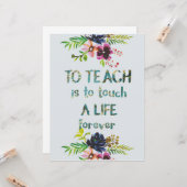 Carte Semaine d'appréciation des enseignants Typographie (Devant/Arrière en situation)