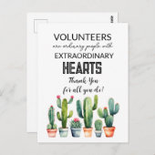 carte semaine d'appréciation du bénévole (Devant / Derrière)