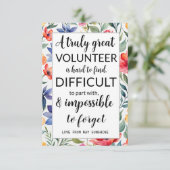 Carte semaine d'appréciation du bénévole tropical (Debout devant)