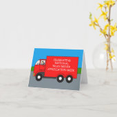 Carte Semaine d'appréciation du conducteur de camion (Fleur jaune)