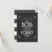 Carte semaine d'appréciation du patron (Devant/Arrière en situation)