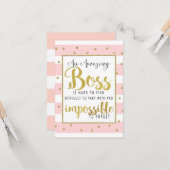 Carte Semaine d'appréciation du patron (Devant/Arrière en situation)