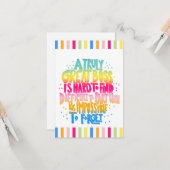 Carte Semaine d'appréciation du patron (Devant/Arrière en situation)