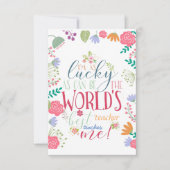 Carte semaine d'appréciation du professeur (Devant)