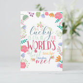 Carte semaine d'appréciation du professeur (Debout devant)