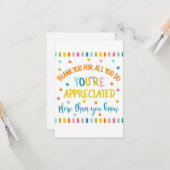 Carte semaine de reconnaissance des bénévoles merci (Devant/Arrière en situation)