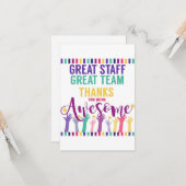 Carte semaine de reconnaissance des bénévoles merci (Devant/Arrière en situation)