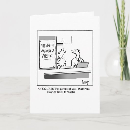 Carte Semaine de sensibilisation aux pharmaciens (Devant)