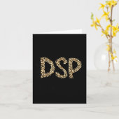 Carte Semaine drôle de léopard dsp professionnel de sout (Fleur jaune)