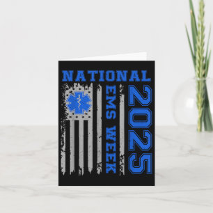 Carte Semaine nationale Ems 2025 Drapeau américain Urgen