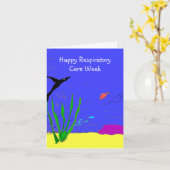 Carte Semaine respiratoire heureuse de soin (Fleur jaune)